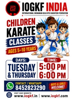 Children Karate Classes - Ages 5-10 Years