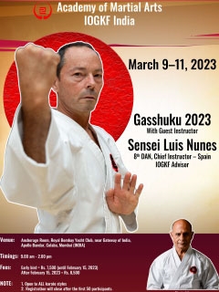 Gasshuku with Sensei Luis Nunes, 8th DAN Chief Instructor - Spain